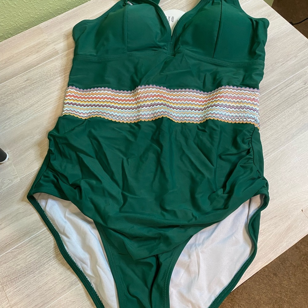 Green One Piece Swimsuit